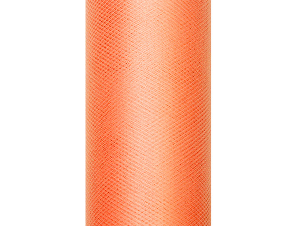 Svatební tyl, šíře 15 cm - oranžová ( 9 m / rol )