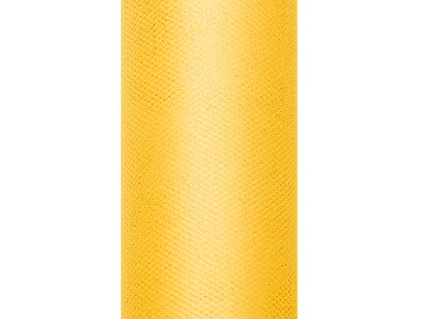 Svatební tyl, šíře 15 cm - žlutá ( 9 m / rol )