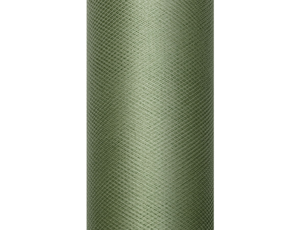 Svatební tyl, šíře 15 cm - zelená ( 9 m / rol )