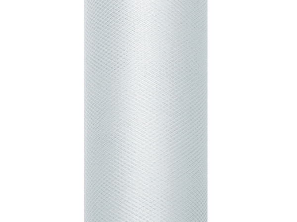 Svatební tyl, šíře 30 cm - stříbrná ( 9 m / rol )