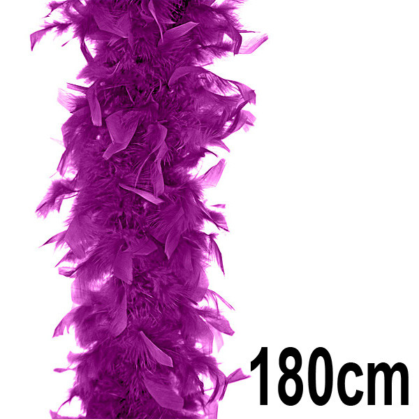 Péřové dekorační boa 180cm - švestková (1ks)