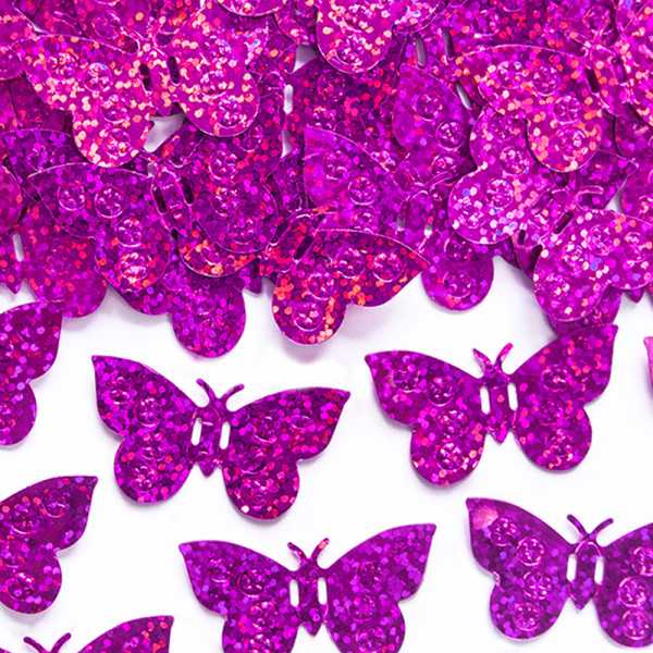 Vysekávané konfety Motýlek - malinová