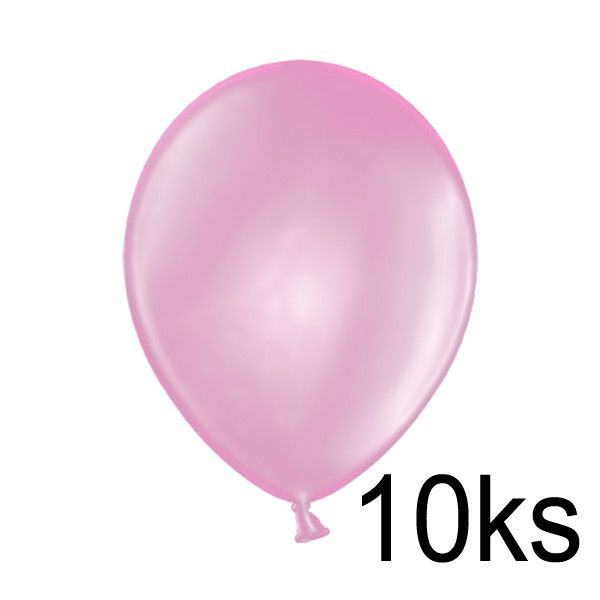Balonek METALIK -  Ø25 cm - růžová (10 ks/bal)
