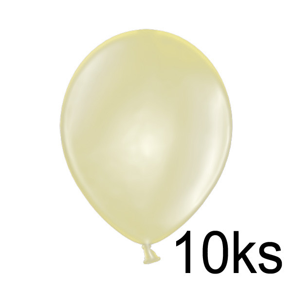 Balonek METALIK -  Ø25 cm - krémová (10 ks/bal)
