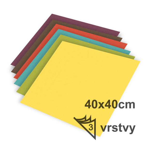 Ubrousky jednobarevné 40 x 40 cm - různé barvy (50 ks/bal)