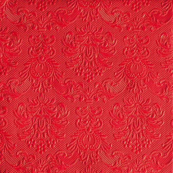 Svatební ubrousky Elegance 33 x 33 cm - červená (15 ks/bal)