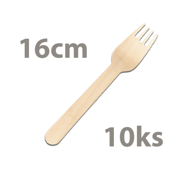 Vidlička ze dřeva 16 cm (10 ks/bal)