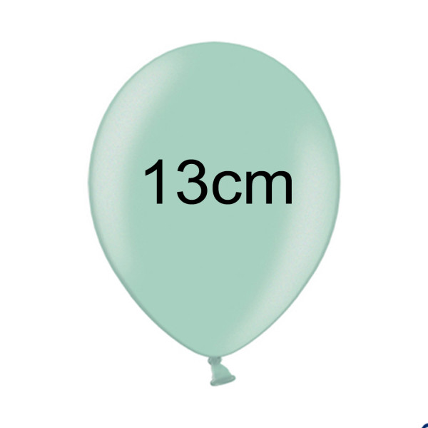 Balonek METALIK - Ø 13 cm - mintová (1 ks)