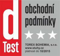 TOREX BOHEMIA, shop stuhy.cz má věřeny obchodní podmínky od časopisu d-TEST