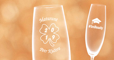 Maturitní skleničky - Pro vaši třídu vám vyrobíme maturitní skleničky, na plese bude čím připíjet a ještě vám zůstane milá vzpomínka.